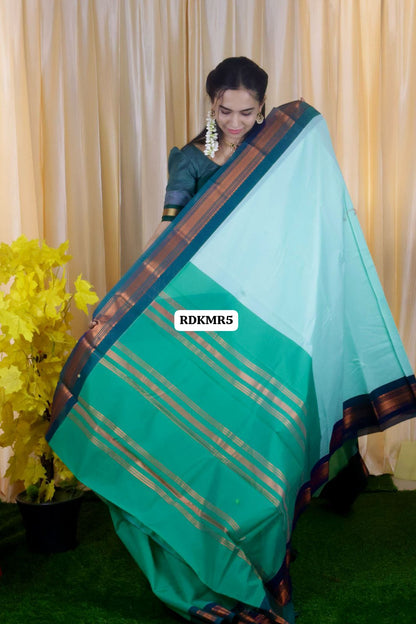 Silk cotton saree with trending color 🥳