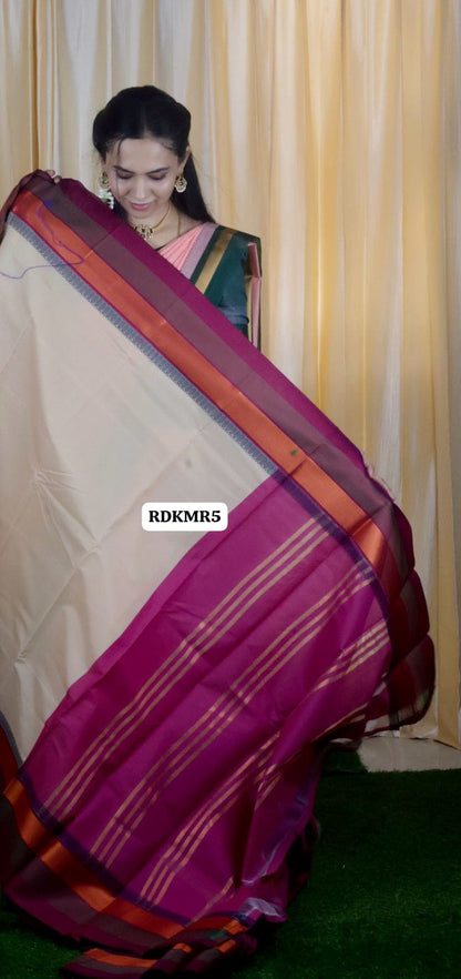 Silk cotton saree with trending color 🥳