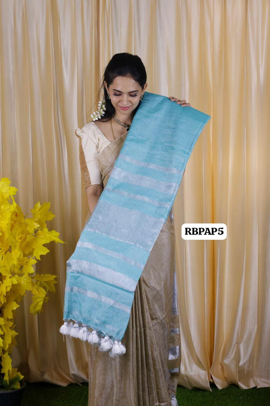 Premium quality khadhi tissue cotton saree 🥳