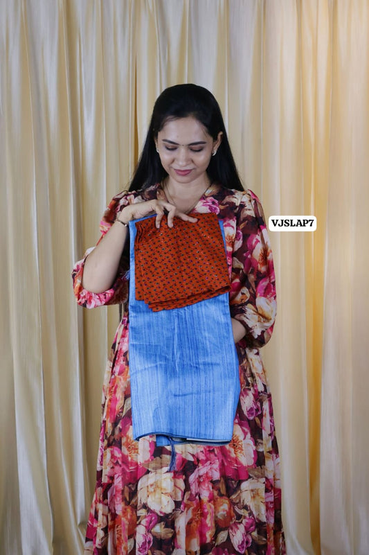Soft smooth cotton silk feel in moonga tussar silk