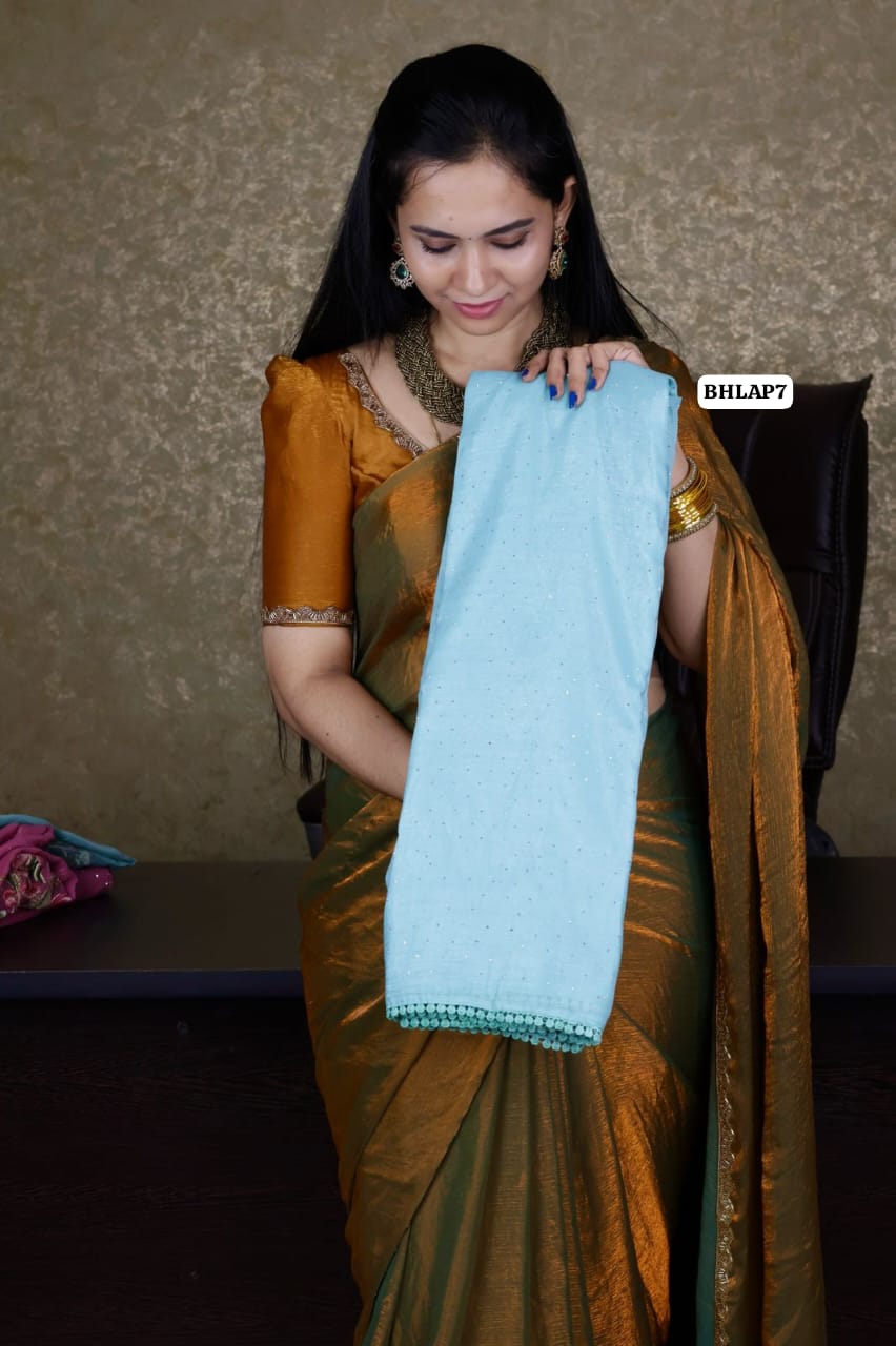 Aadi offer🌹Designer chiffon saree with lace work border at just Rs. 1099 🤗