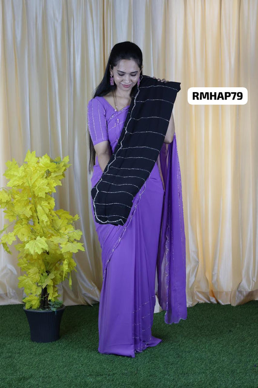 premium Georgette saree with exclusive handwork design offer⏰