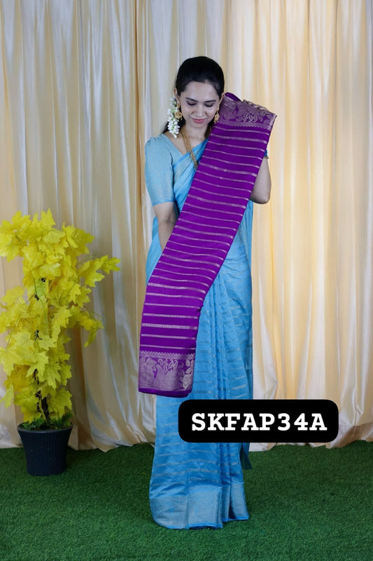 Just Rs.1099 Soft viscose chiffon zari weaving fabric and Buttas blouse😍🥳