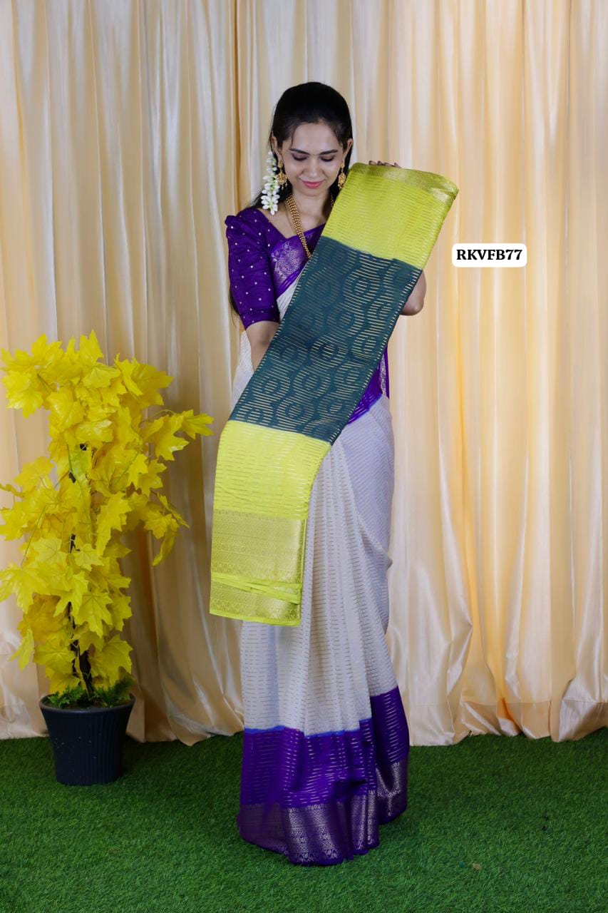 Aadi offer🤩Warm silks plus viscose mixed fabric saree 😍