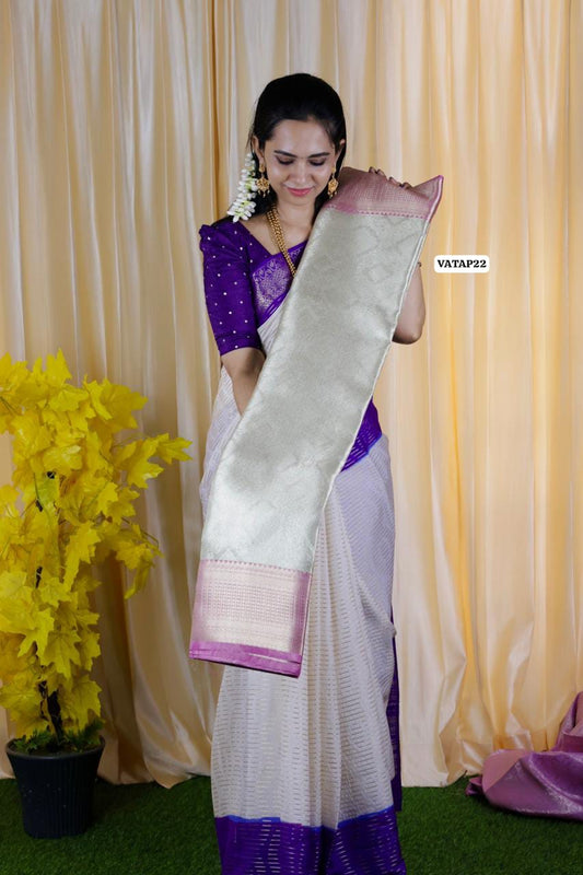 Bridal katan semi tissue silk saree 🥳