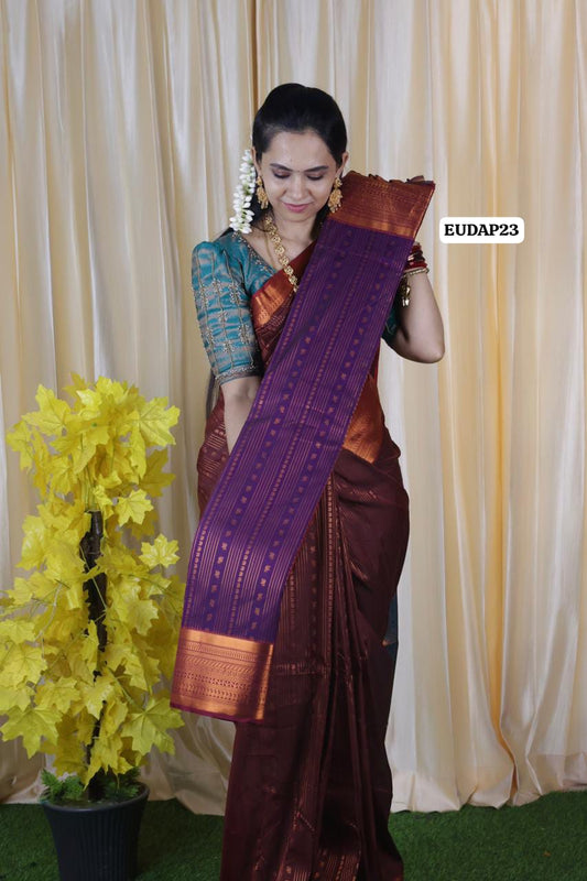 Premium Kanchi semi soft silk saree Vairoosi design🥳