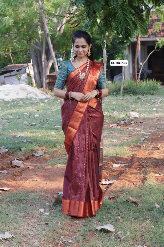 Premium Kanchi semi soft silk saree Vairoosi design 😍🥳