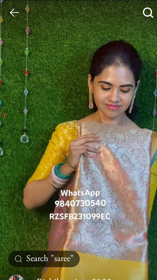 Sneha inspired tissue katan silk saree😍🥳