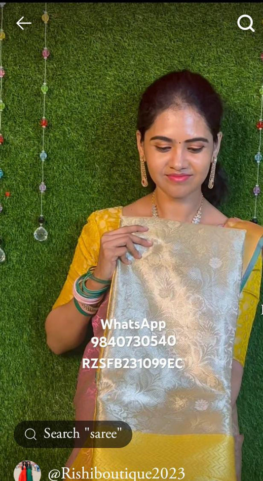 Sneha inspired tissue katan silk saree 🥳