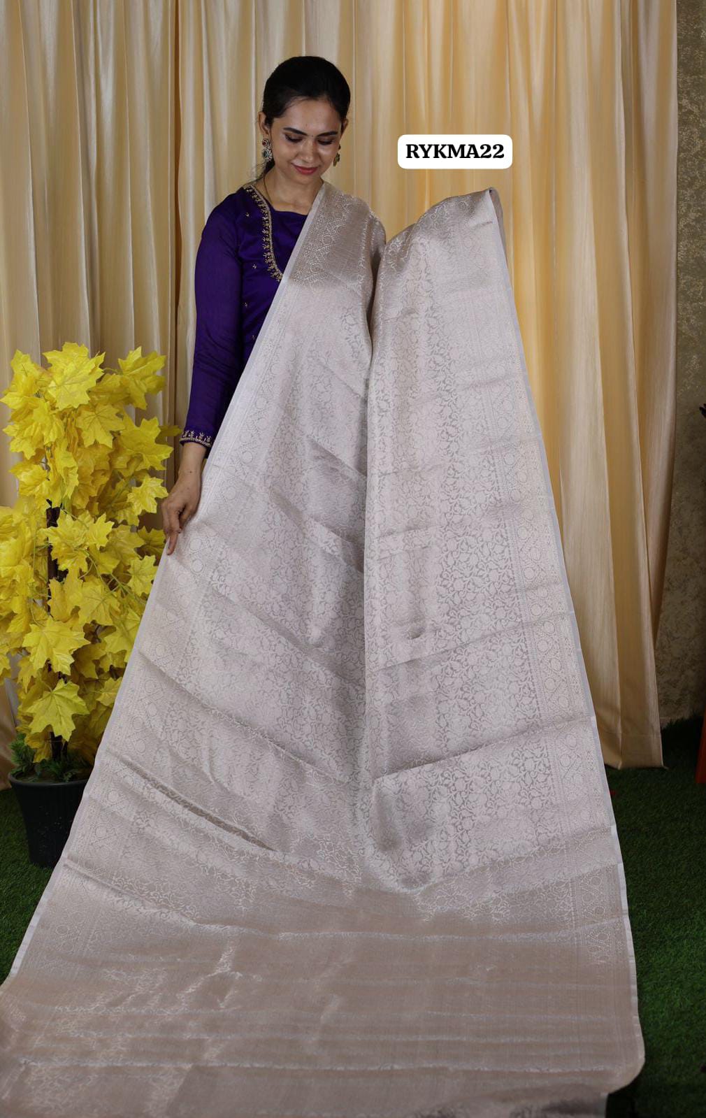 Bridal tissue semi soft silk saree with complete zari weaving non transparent saree 😍🥳