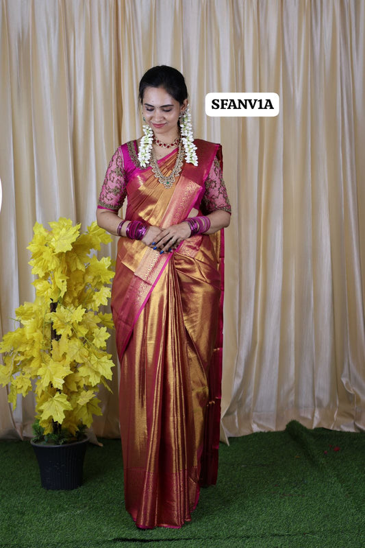 Premium Kanchi bridal semi silk saree 🍄🥳