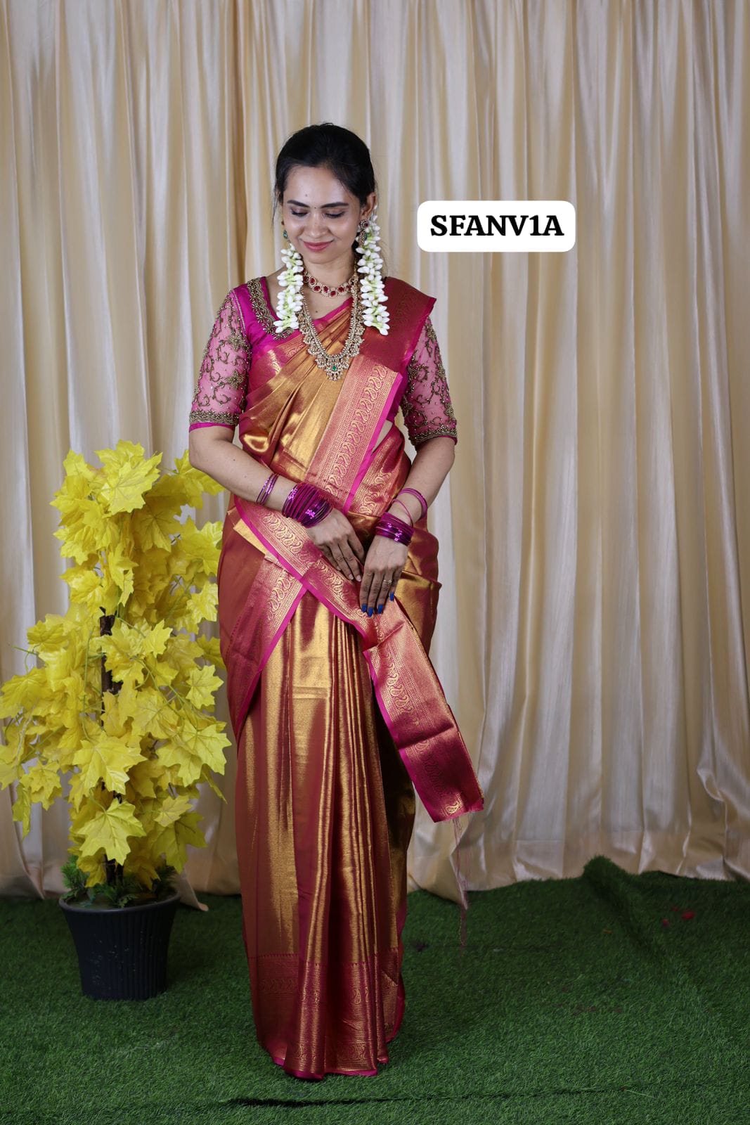 Premium Kanchi bridal semi silk saree 🍄🥳