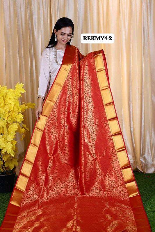 Bridal semi soft silk saree 🥳