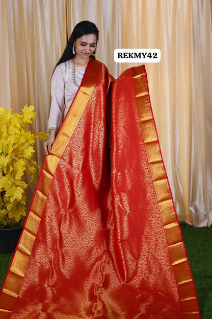 Bridal semi soft silk saree 🥳