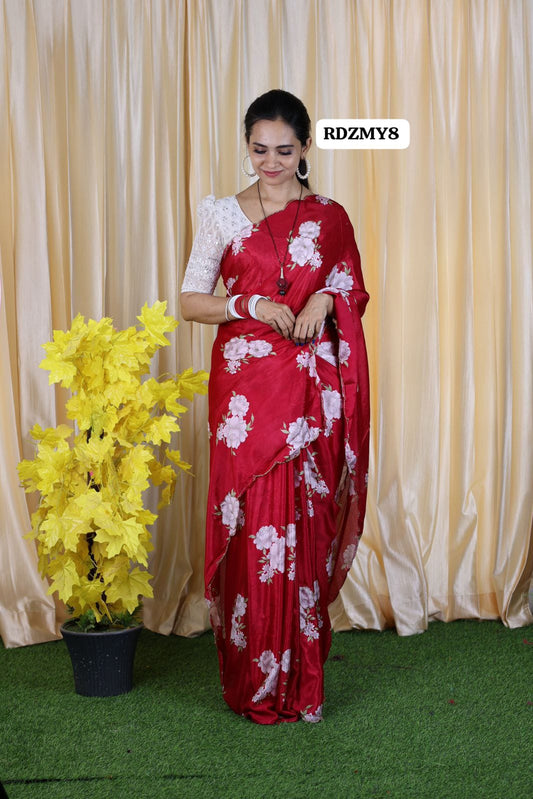 Hand work Chinnon silk sarees.🥳
