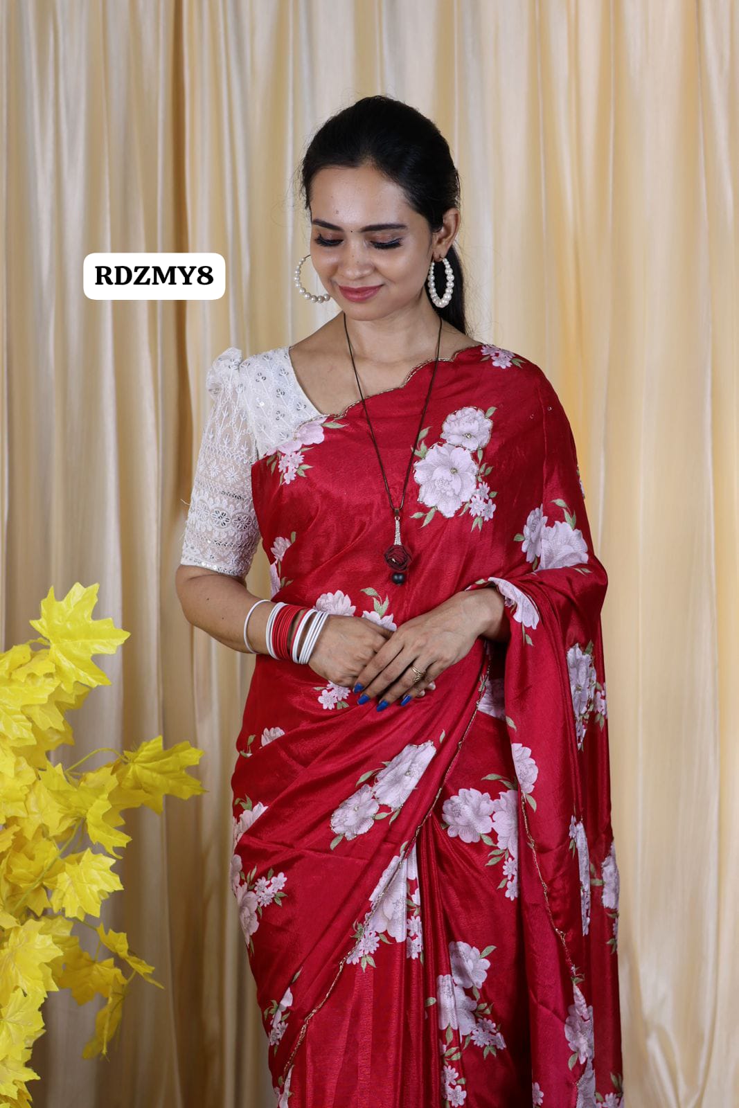 Hand work Chinnon silk sarees.🥳