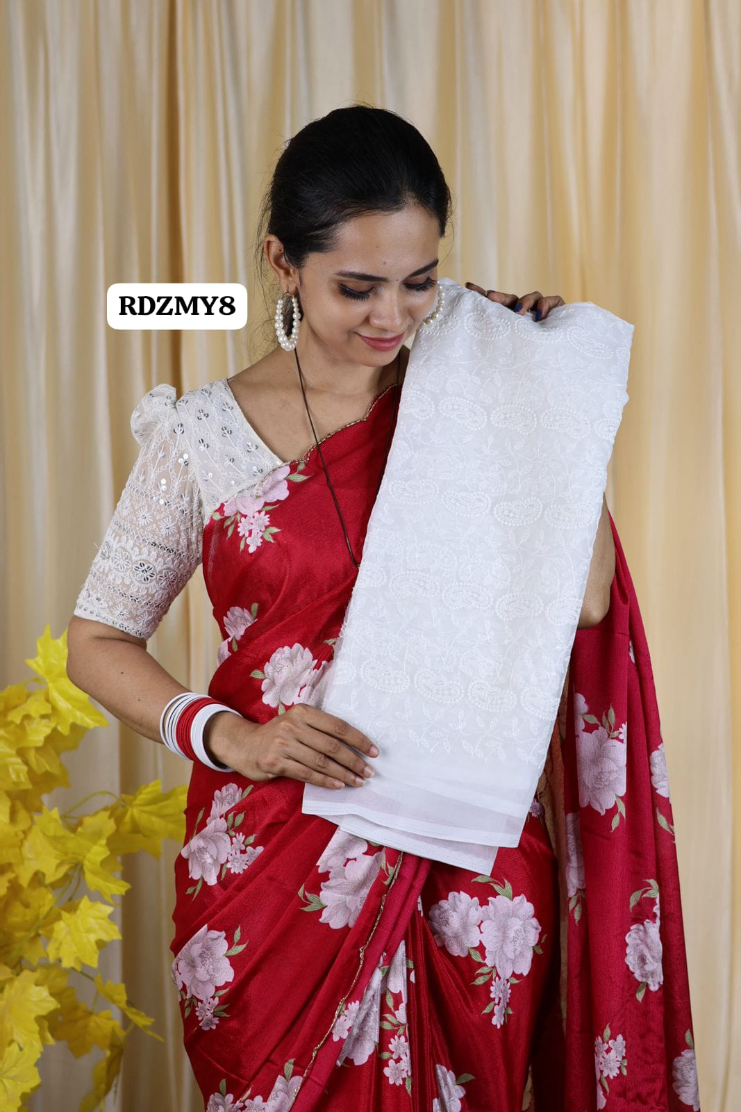 Hand work Chinnon silk sarees.🥳