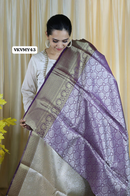 Tissue katan semi silk not transparent Saree 🥳
