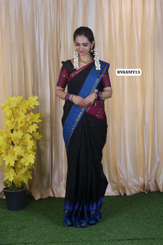 Triple color chettinadu cotton saree ❌