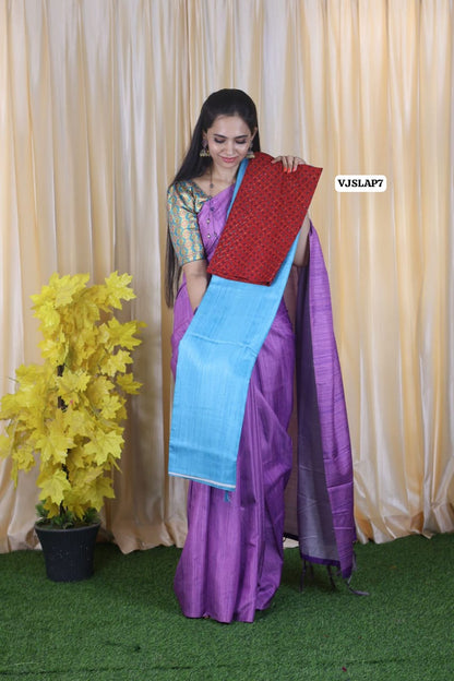 Soft smooth cotton silk feel in moonga tussar silk ❌