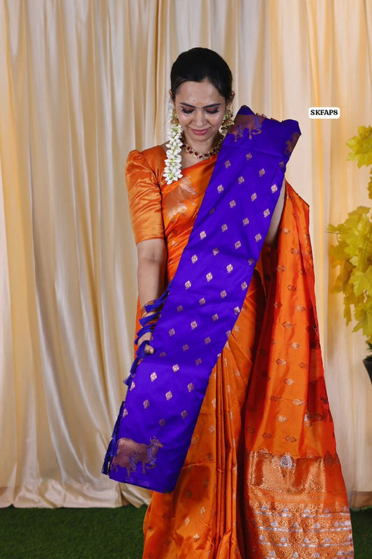 Most trending semi soft silk saree at just Rs.1499 😍🥳