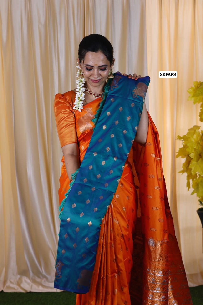 Most trending semi soft silk saree at just Rs.1499 😍🥳