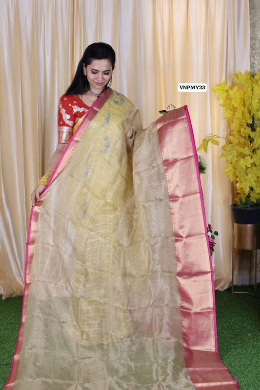 Crushed tissue saree offer sale❌