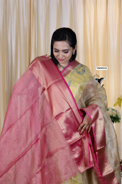 Crushed tissue saree offer sale❌