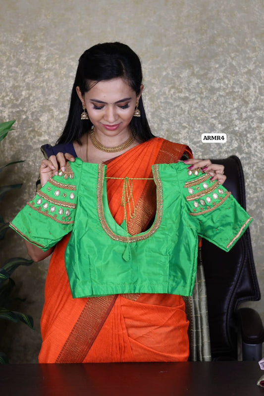 Rs.1750. Aari work blouse without stitching 🥳