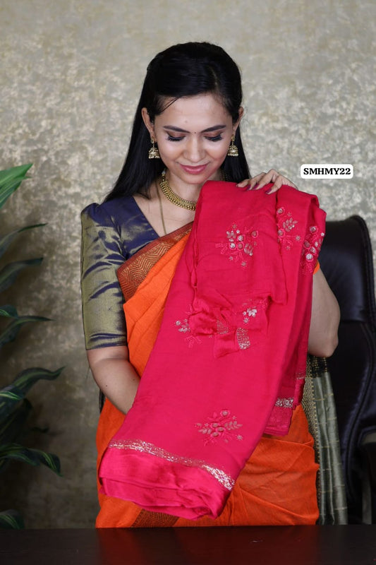 Viscose Georgette saree🥳