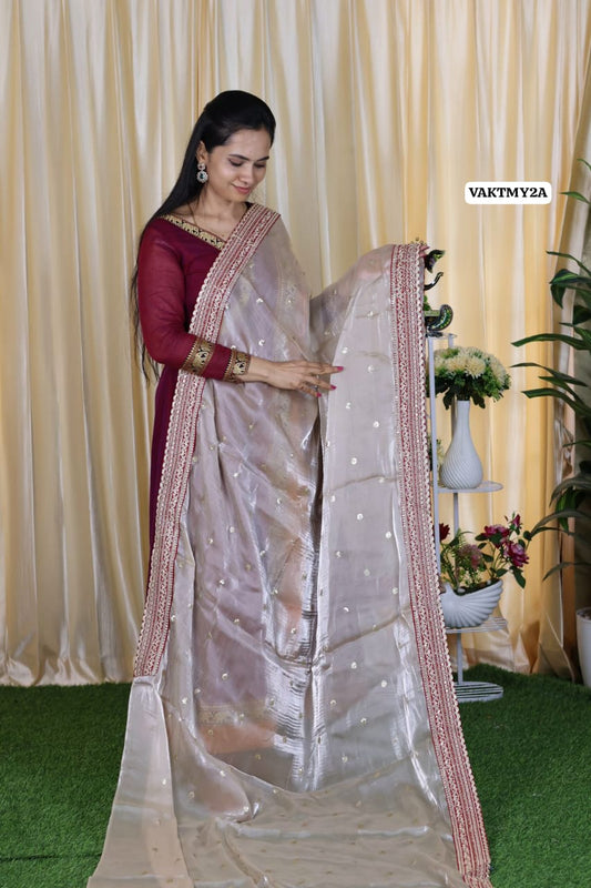 Jimmy Choo saree with heavy work blouse 🥳