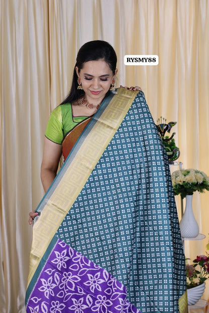 Ikkart soft silk saree 😍🥳