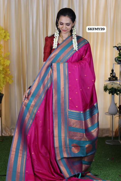 Kanchi semi soft silk saree😍