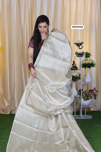 Premium tissue silk saree with madurai 4 lace border 😍😎🥳