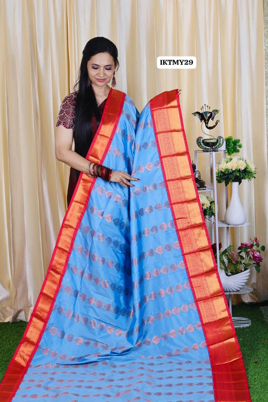 Premium kanchi semi silk saree😍
