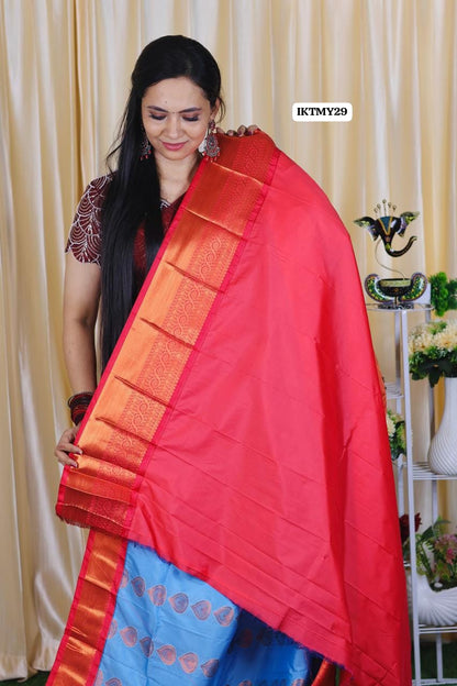 Premium kanchi semi silk saree😍