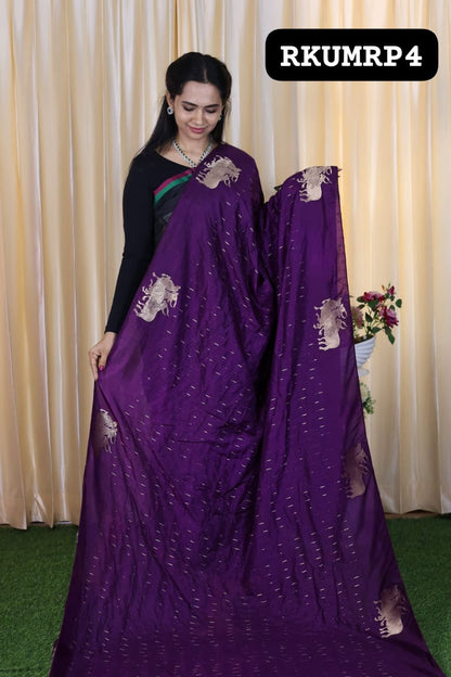 Pichwai semi soft silk saree🤗