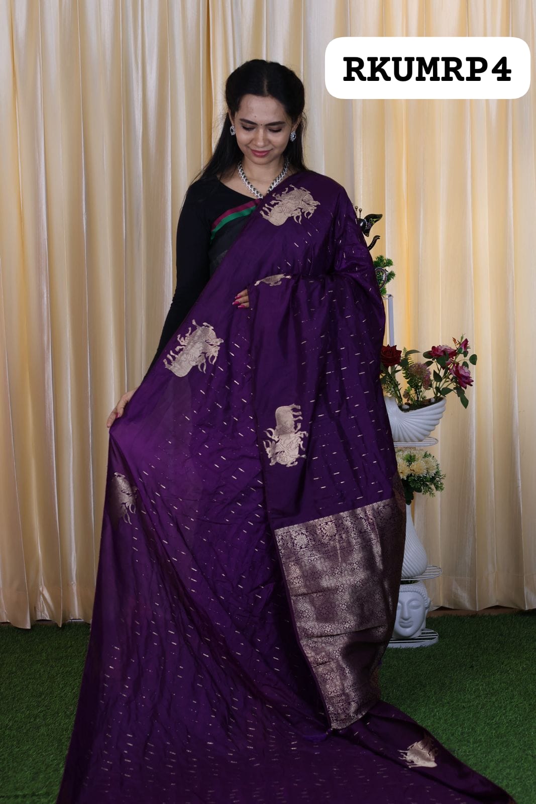 Pichwai semi soft silk saree🤗