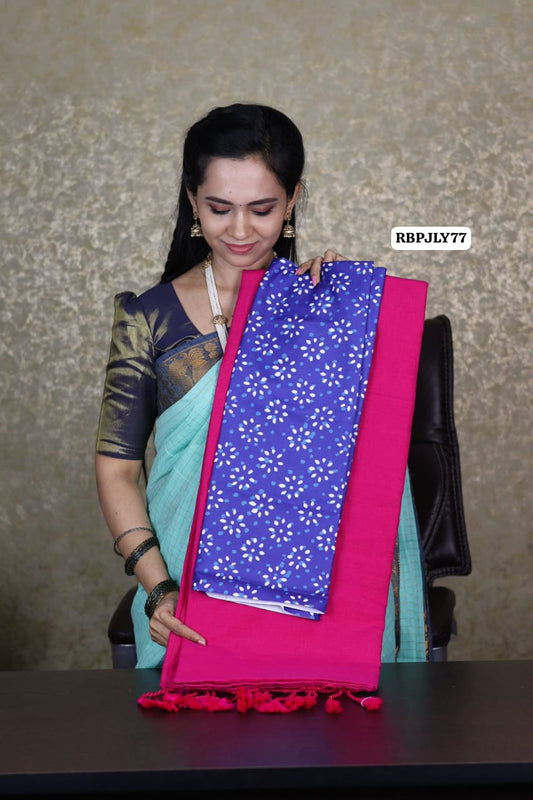 Khadhi. cotton saree without extra blouse🥳