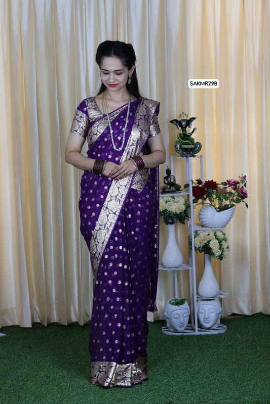 Viscose georgette saree with same blouse😍🥳✅