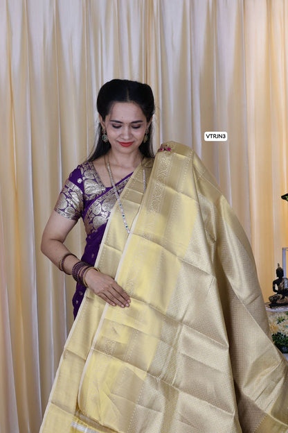 Kanchi inspired semi silk Saree 🥳