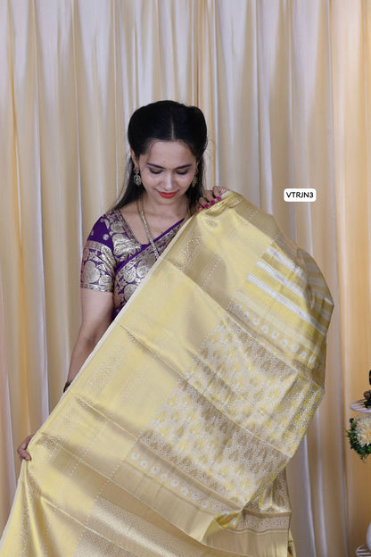 Kanchi inspired semi silk Saree 🥳