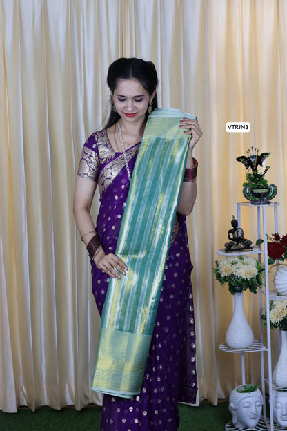Kanchi inspired semi silk Saree 🥳