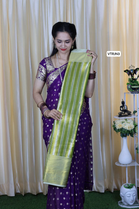 Kanchi inspired semi silk Saree 🥳