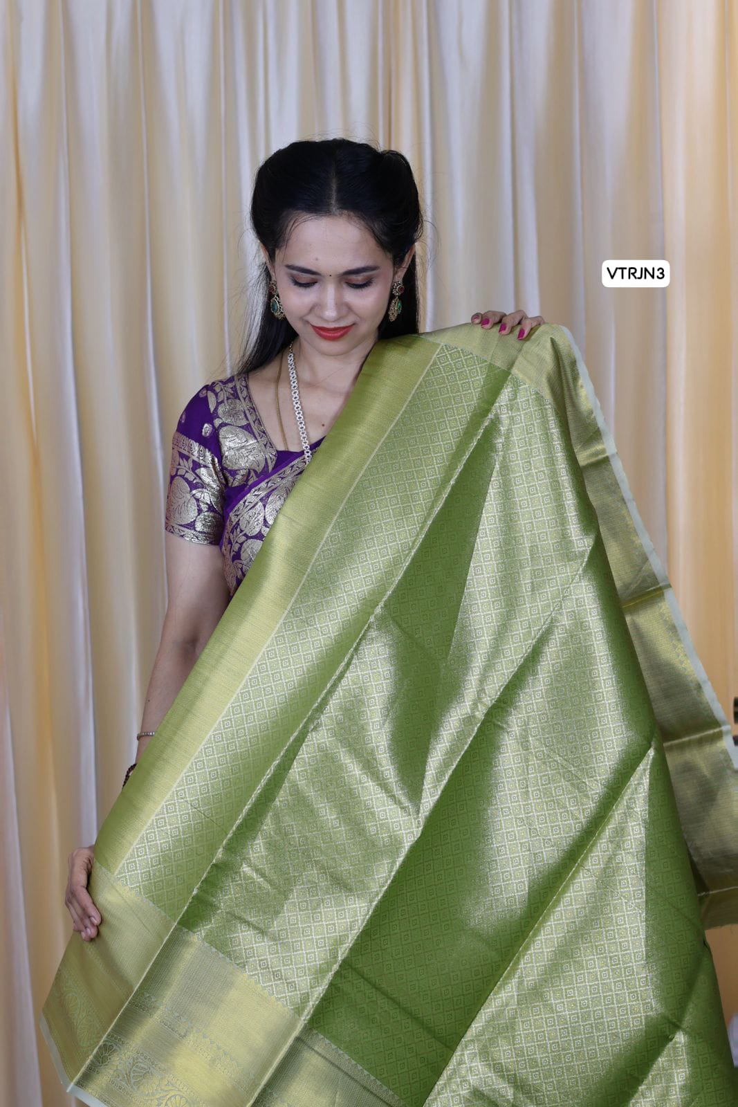 Kanchi inspired semi silk Saree 🥳