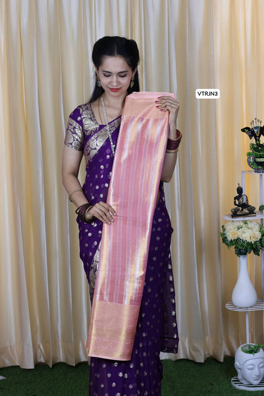 Aadi offer 🌹Kanchi inspired semi silk Saree