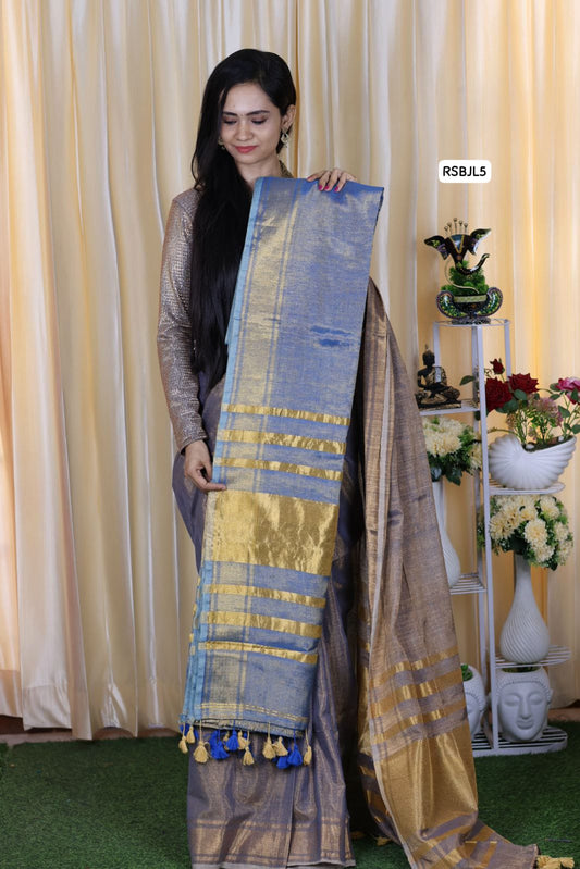 Pure tissue linen saree  😍🥳