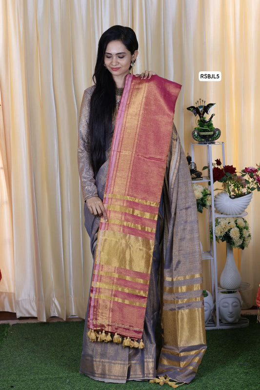 Pure tissue linen saree 🥳