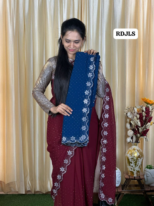 Party wear designer saree 👇