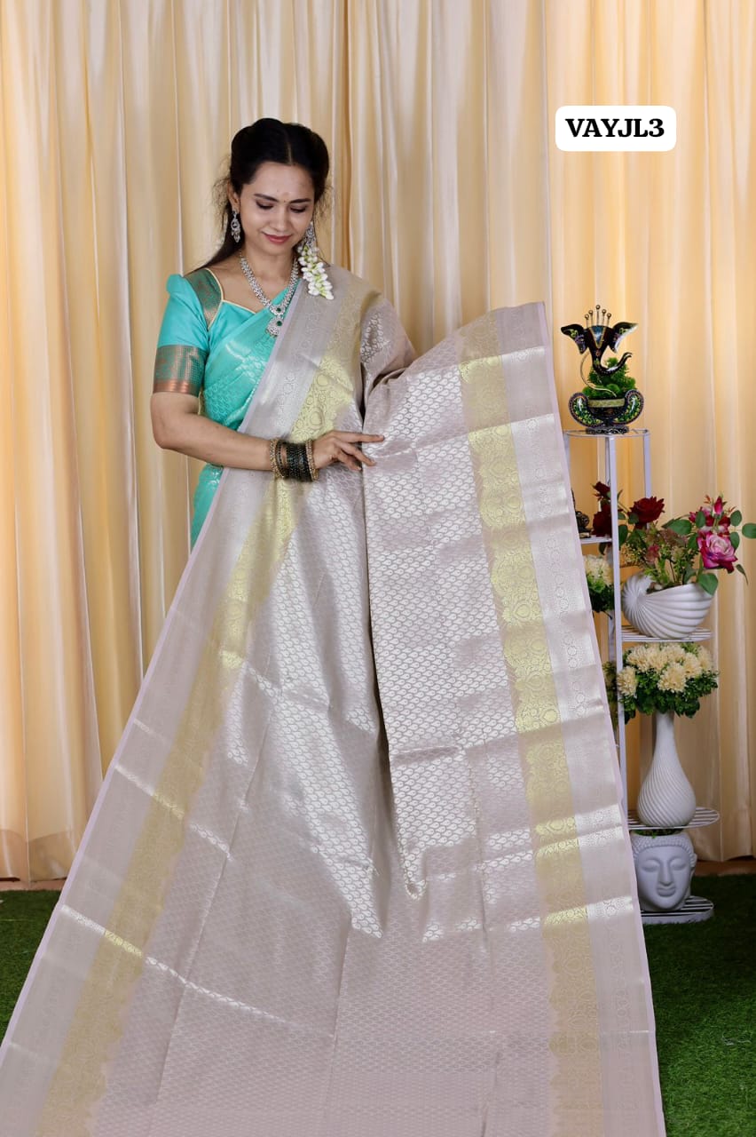 Bridal katan semi soft tissue saree  🥳